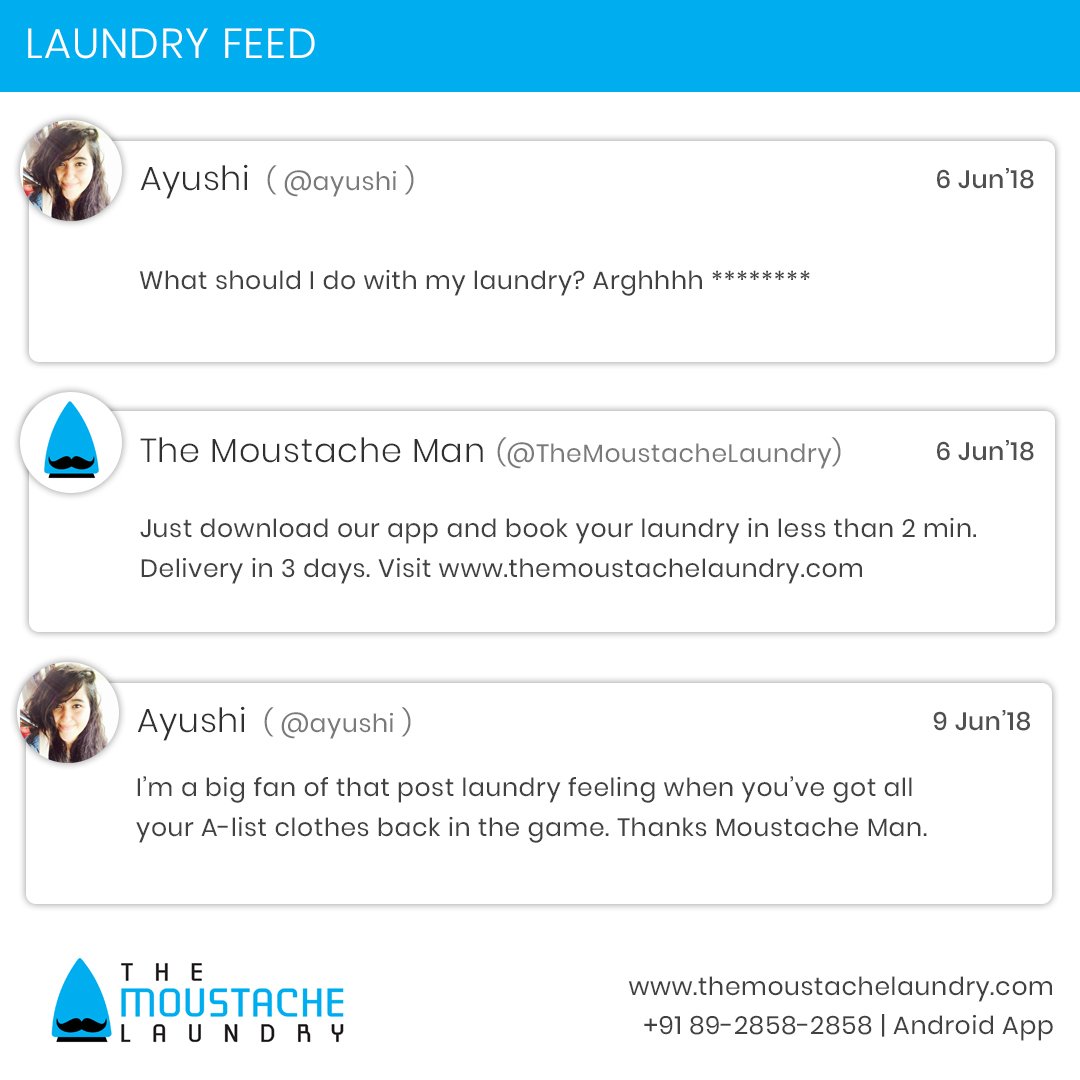 _Moustache_Man's tweet photo. That feeling when your favourite clothes come back from laundry. Get super fast laundry delivery + 40% off on your first booking (code NEW40) Visit https://t.co/ZVZwGot1YJ or download our android app 
#Laundry #Pune #OnlineLaundry #LaundryOffer #Offers #Startup #Discount https://t.co/3HGfsRoiuL