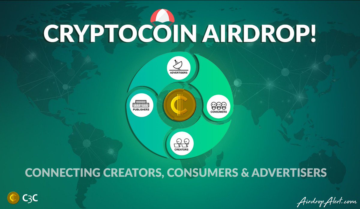 Airdropalertcom's tweet photo. CRYPTO COIN NEWS EXCLUSIVE AIRDROP 📢-⭐⭐⭐⭐⭐5/5 stars-💰~$18 +$3

🔹#CryptoCoinNews (C3C) Connecting Creators, Consumer &amp; Advertisers
🔹30 C3C (~$18) for joining ➤easy!
🔹5 C3C (~$3) for every referral 😍

Claim airdrop https://t.co/uiklrXnDGZ  🚀

#airdrop #airdropalert https://t.co/mJDvjj26iI