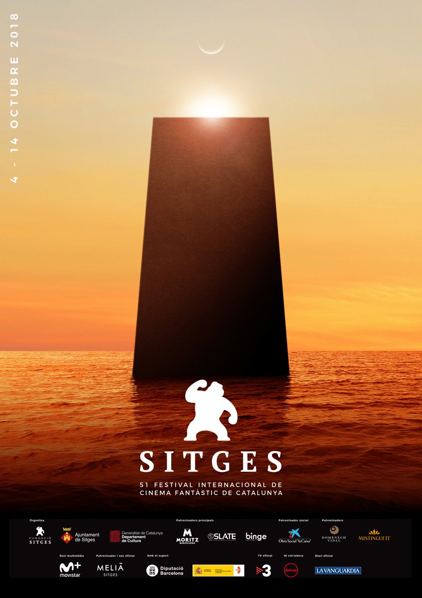 sitgesfestival's tweet photo. El icónico monolito de Kubrick preside #Sitges2018 #SitgesOdyssey @StanleyKubrick 😍 https://t.co/zS7kkpiIjT