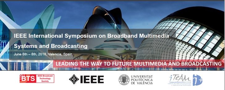 blueSPACE_5G's tweet photo. #IEEE #BMSB2018 is now underway @UPV - join #blueSPACE for the workshop on 5G Infrastructure: Requirements and Enablers from Broadcasting and Multimedia Applications on Thursday afternoon - https://t.co/ertrk2nnkV
#5G @5GPPP @PRL_UPV @simon_rommel @DieghitoPerez https://t.co/rrnbdtQ0CT