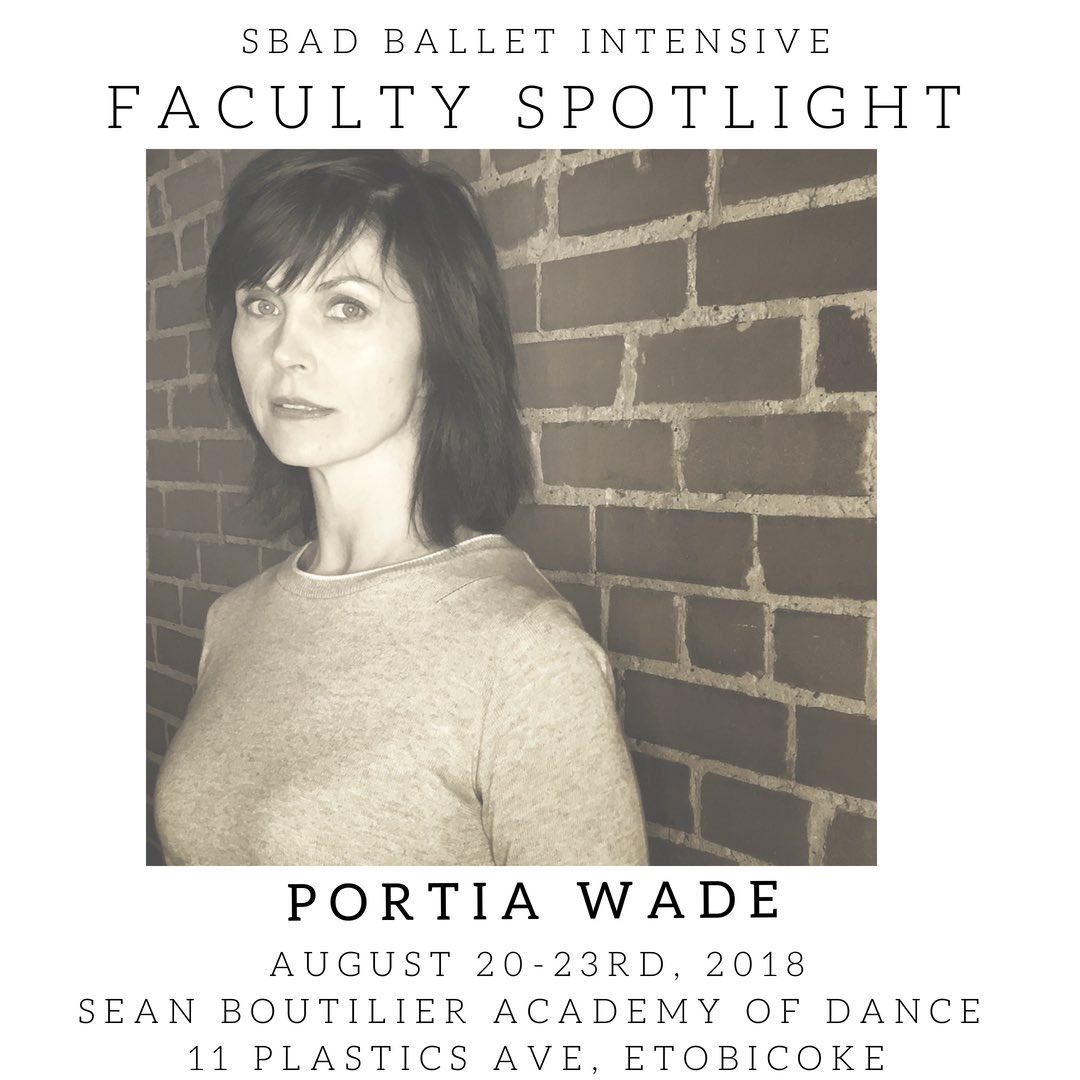 SBAD is excited to announce the addition of Portia Wade to the Ballet Summer Intensive. Registration now to save seanboutilier.com Early bird rates available until July 1st. 
.
.
#summerintensive #ballet #summerdance #earlybird #summer 2018 #summertraining #dance #sbad