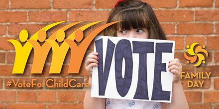 FamilyDayGTA's tweet photo. Tomorrow, on Election Day, #VoteForChildCare - to find out more about each party's plan for child care in Ontario, visit: https://t.co/U3zScAQziG https://t.co/ombXszwwtN