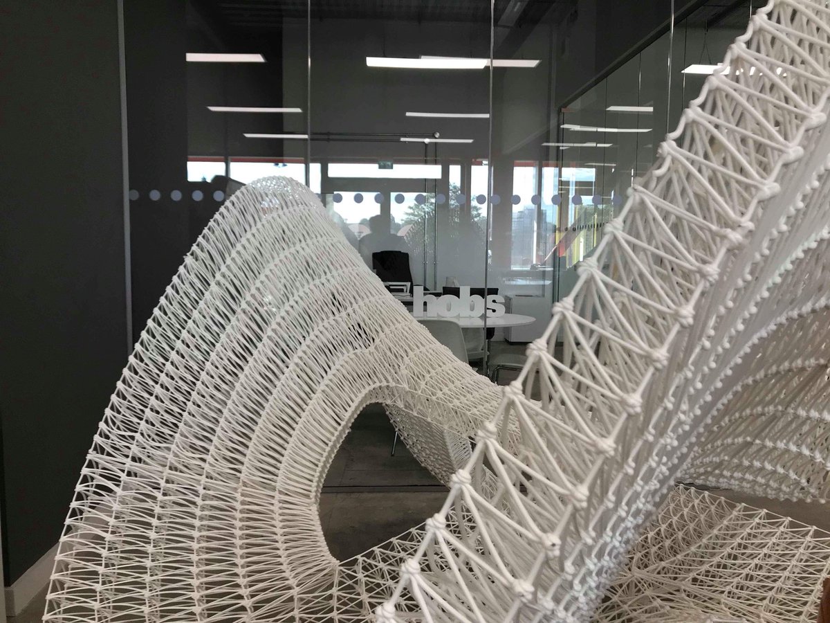 ai_build's tweet photo. Daedalus is resurrected at @Hobs3D HQ @HereEast!
This unique piece is displayed next to some amazing work from Hobs.
More to come on the applications of Ai Build’s technology &amp; new projects we are working on. 
#collaboration #3dprinting #technology #software @KUKARoboticsUK https://t.co/Wr6tS38v5q