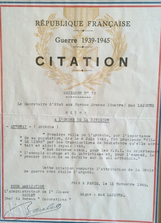 Dmd 07 6juin44 Insurrection Et Prise De La Villeannonay Par Les Ffi 2gm Liberation Resistance Dday Croixdeguerre T Co Dm190tyx48 Twitter