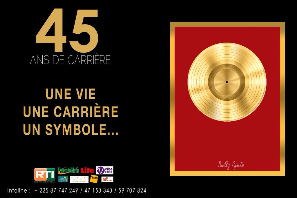 ChristianCI225's tweet photo. La Côte d’Ivoire s’apprête à fêter très bientôt les 45 ans de carrière d’un de ses meilleurs artistes 😏 affaire à suivre... https://t.co/iU9bj8iT7p
