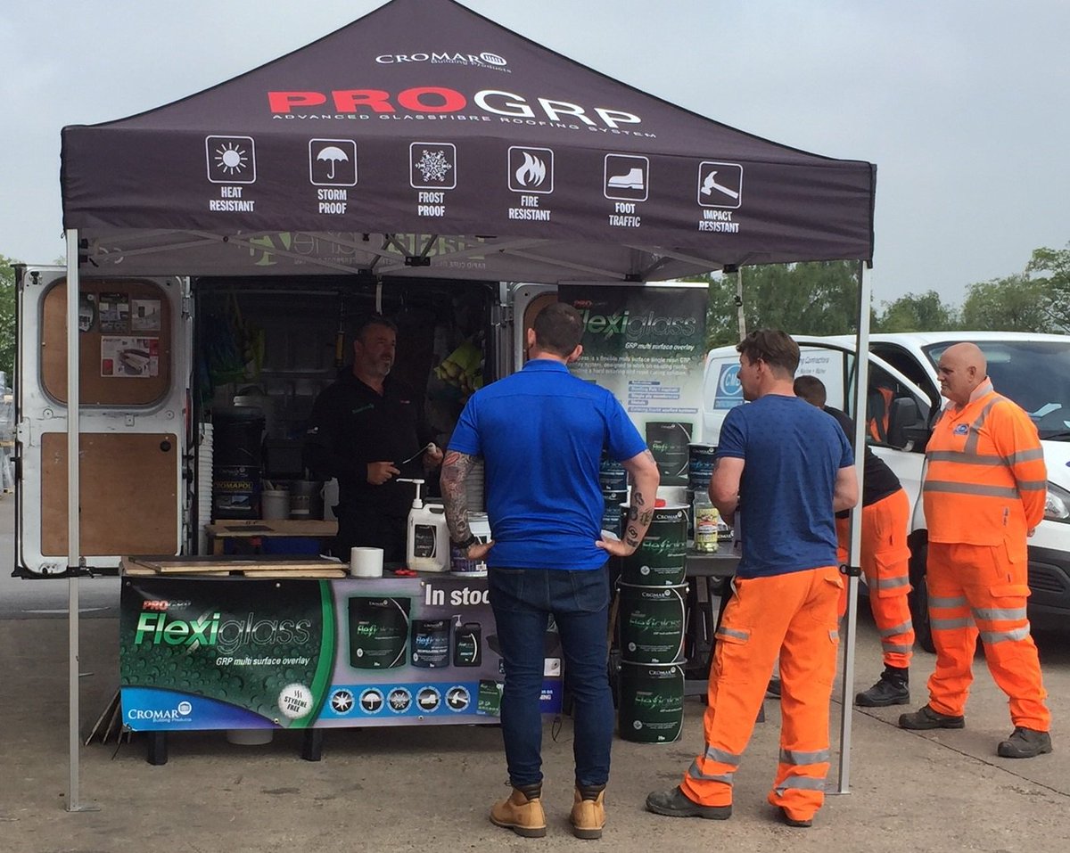 Burton_Roofing's tweet photo. Our #Newcastle Depot's turn to hold the @cromarbp  #Flexiglass Demo Day tomorrow! #Roofers #GRP #Overlay https://t.co/ACrec4gVb1