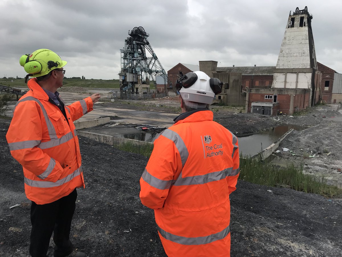 LisaPinney's tweet photo. Visited #HatfieldColliery today to inspect shafts filled when the site shut, see the wider site and hear the history of the mine. @CoalAuthority work with @MyDoncaster and other partners to manage the legacy of the site https://t.co/0lsKPlFHfg
