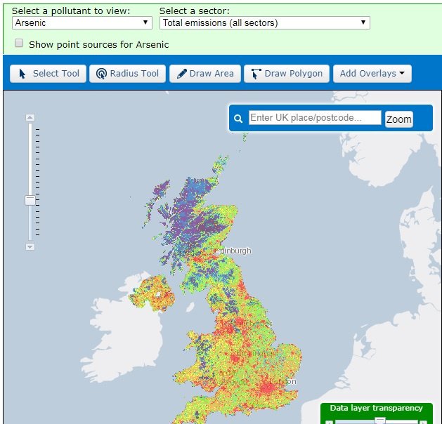cadcorp's tweet photo. Ever wondered about the #airquality where you live? Find out more in this UK National Atmospheric Emissions Inventory interactive map: https://t.co/HpBt5rD8XM #OSB2B #GIS https://t.co/Brspp3sRIw
