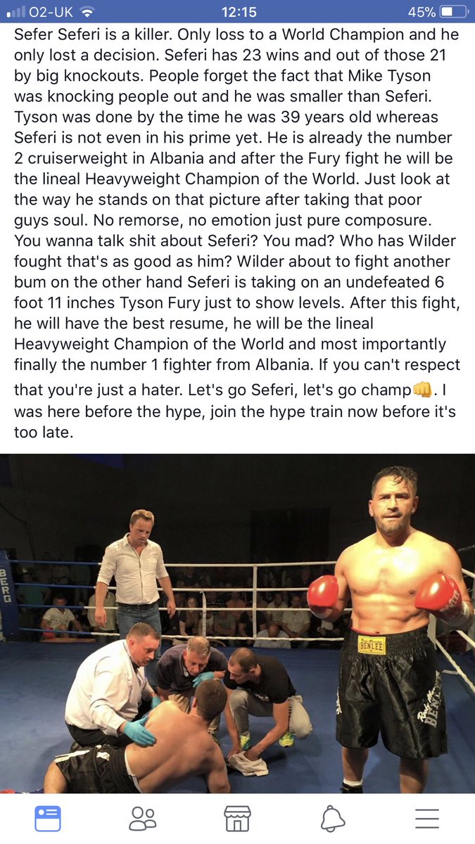 PartTimeBoxer's tweet photo. This guy know my cousin seferi is real deal like me https://t.co/YTcHZcSbCV