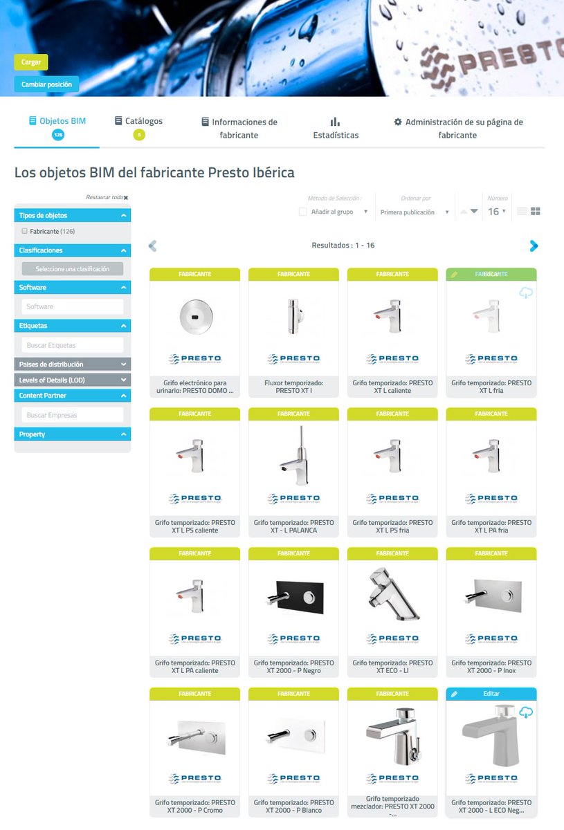 PrestoIberica's tweet photo. RT @bimandcoEspana5 catálogos de objetos #BIM de @PrestoIberica ahora disponible en BIM&amp;CO: #grifería electrónica, temporizada de #urinario #inodoro #ducha #lavabo
▶️https://t.co/yr2Ex3qjDa
#revit @presto_equip #SigueLaCorriente https://t.co/dsIHDLWP7A