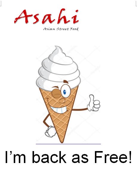 Asahi_dublin's tweet photo. Ice cream is back to Asahi from holiday https://t.co/jKRjLRUPOY
