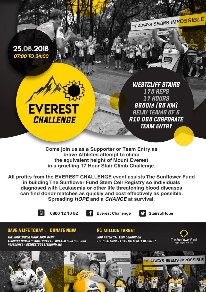 Virg53's tweet photo. Great to see @RayLivingLarge supporting @SunflowerFund with his amazing Everest Challenge to raise awareness! https://t.co/7Yw33RVYJR