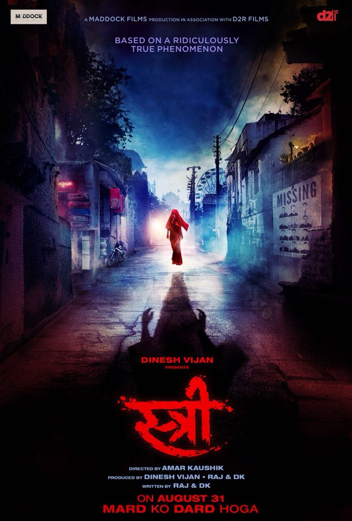 Shraddha (@shraddhakapoor) on Twitter photo Iss 31 August, Mard ko dard hoga. Stree aa rahi hai! #OStree31stAugKoAana
<a href="/MaddockFilms/">Maddockfilms</a> #DineshVijan <a href="/RajkummarRao/">Rajkummar Rao</a> #PankajTripathi <a href="/amarkaushik/">Amar Kaushik</a> #RajAndDk <a href="/rajndk/">Raj & DK</a> <a href="/krishdk/">๐บ๐๐๐๐๐๐ ๐ณ๐บ</a> Iss 31 August, Mard ko dard hoga. Stree aa rahi hai! #OStree31stAugKoAana
<a href="/MaddockFilms/">Maddockfilms</a> #DineshVijan <a href="/RajkummarRao/">Rajkummar Rao</a> #PankajTripathi <a href="/amarkaushik/">Amar Kaushik</a> #RajAndDk <a href="/rajndk/">Raj & DK</a> <a href="/krishdk/">๐บ๐๐๐๐๐๐ ๐ณ๐บ</a>