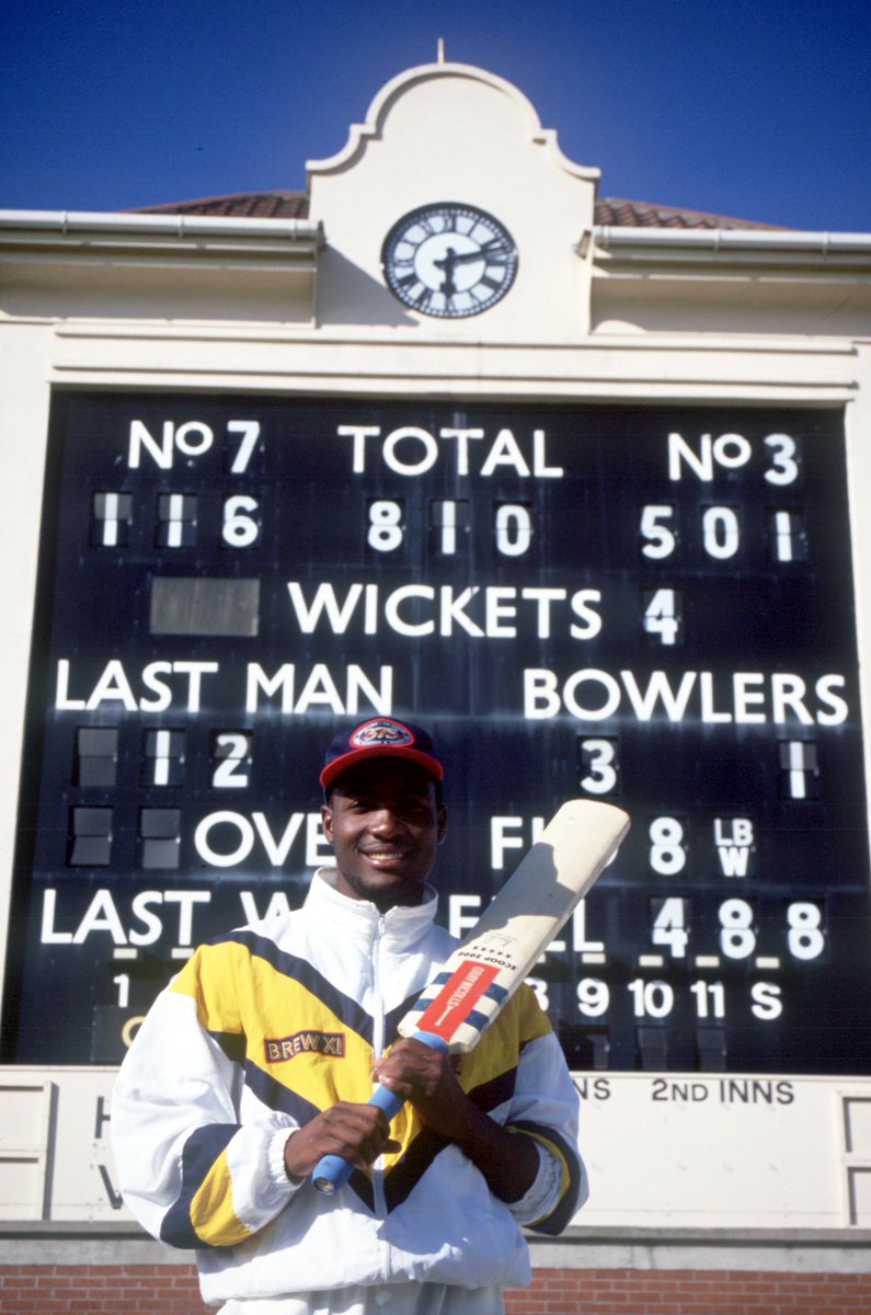 cricinfo's tweet photo. - 427 balls
- 62 fours
- 10 sixes
- 501 not out

#OnThisDay in 1994, Brian Lara achieved cricketing immortality. 

Spare a thought for Durham wicketkeeper Chris Scott, who dropped Lara on 18. https://t.co/FV3dPiPbzt