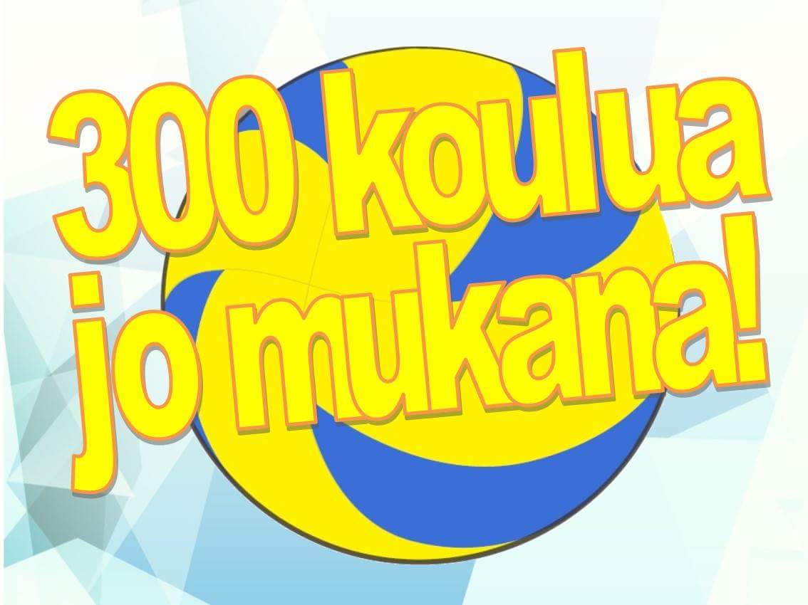 koululentis's tweet photo. Jo 300 koulua mukana #koululentis-kampanjassa! #lentis #lentopallo #koululiikunta https://t.co/0oQl8gN3Nf