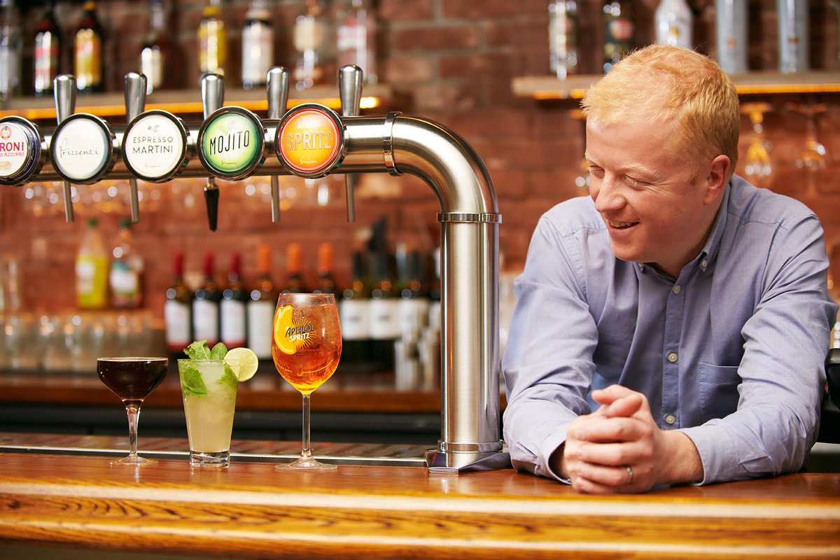 barmagazine's tweet photo. Restaurant group Giraffe World Kitchen has added cocktails on draught, using a system from the team behind @Frizzenti sparkling wines on tap.  https://t.co/NbM5nYpgg7 https://t.co/X4xSsUo4Bk