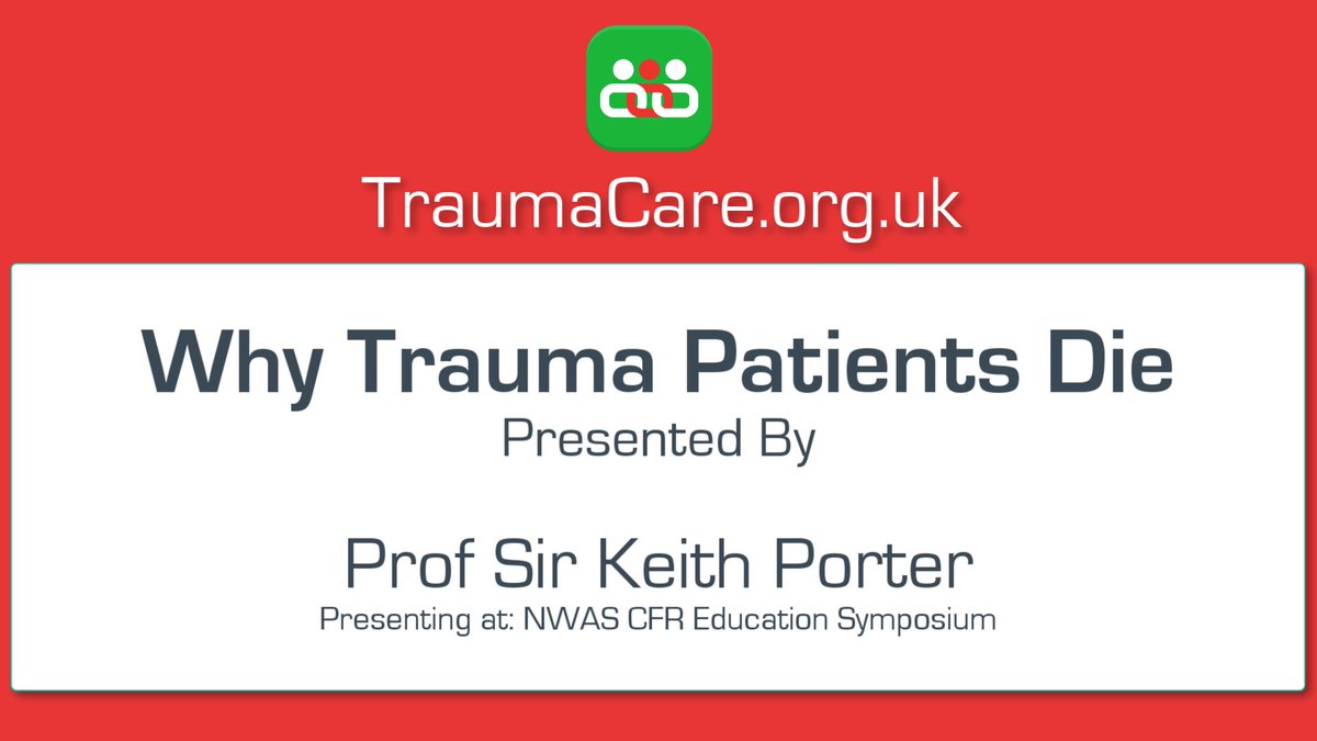 Looking forward to speaking at the North West Ambulance Service Community First Responder education symposium on Saturday discussing "Why Trauma Patients Die" #TRAUMACARE18 #CFR #RESPONDER #AMBULANCE <a href="/NWAmbulance/">North West Ambulance Service</a> <a href="/TraumaCareUK/">Trauma Care Charity UK</a> <a href="/NWAmb_learning/">NWAS Learning & Organisational Development</a> <a href="/cpdme/">CPD Portfolio Building - Made Easy</a> <a href="/NWAmb_CRTJane/">💚Jane Atkinson💚</a> <a href="/TCUK_AndrewO/">Andrew Ormerod</a>