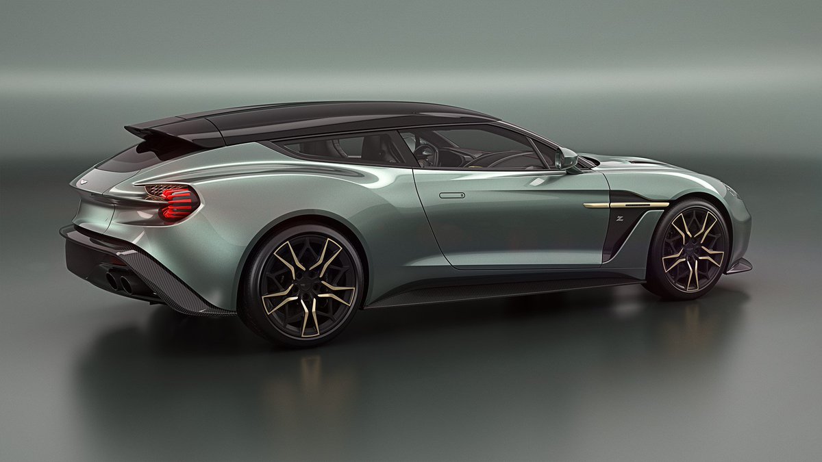 astonmartin's tweet image. From a flash of gold to a cloak of satin black, Vanquish Zagato Shooting Brake looks exquisite whatever the exterior. 

Which spec would you choose?