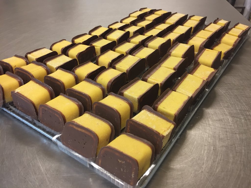 smithsthebaker's tweet photo. Marzipan! Do you love it or hate it? Is there a middle? Matchboxes fresh made today ready for orders! Why not see what you think? #marzipan #matchboxes #loveitorhateit #chocolate #sponge #fancypiece  #flytime #freshfooddaily #huntly #gordonstreet #scotlandsfamilybaker https://t.co/MWRbUk4IB9