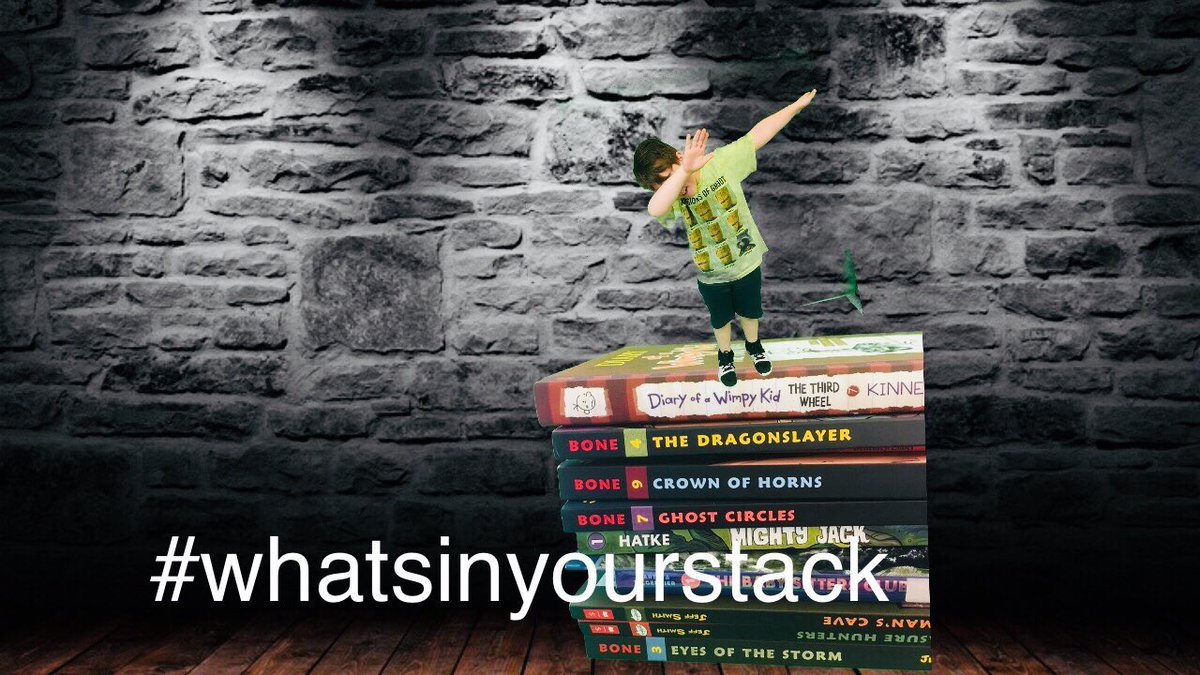 themcauliffe570's tweet photo. @JMarkeyMark and her kids are putting their green screen skills to the test as they ask #whatsinyourstack for the @Scholastic Summer Reading Challenge! Thanks @thelivbits for the inspiration! @kwilkinstchr #mcaulifferocks #tweetforthesummer https://t.co/yVEwl1OAd8