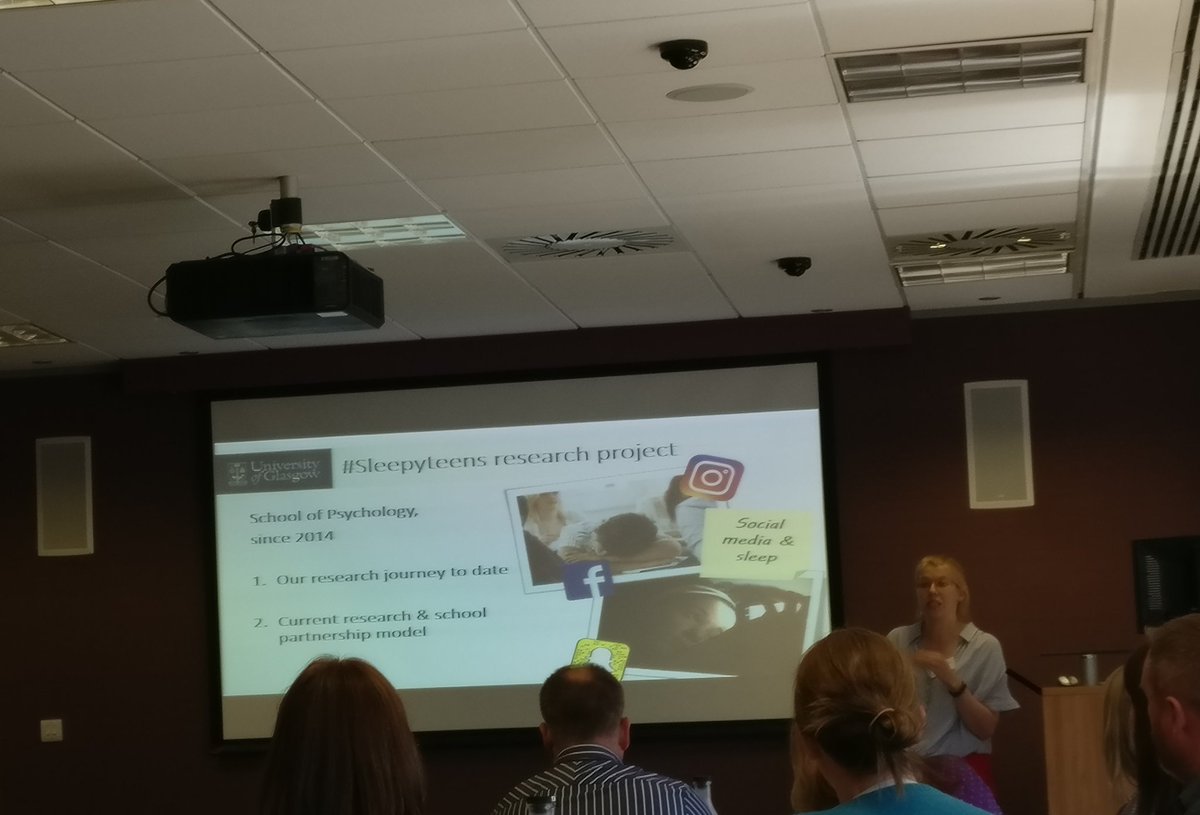 Kirsten_Russell's tweet photo. @hollyscott248 providing insight into the #sleepyteens project research journey. Both behavioural and cognitive pathways between night time social media use and poorer sleep in young people. #whysleepmatters https://t.co/Ux2Z37wPRF