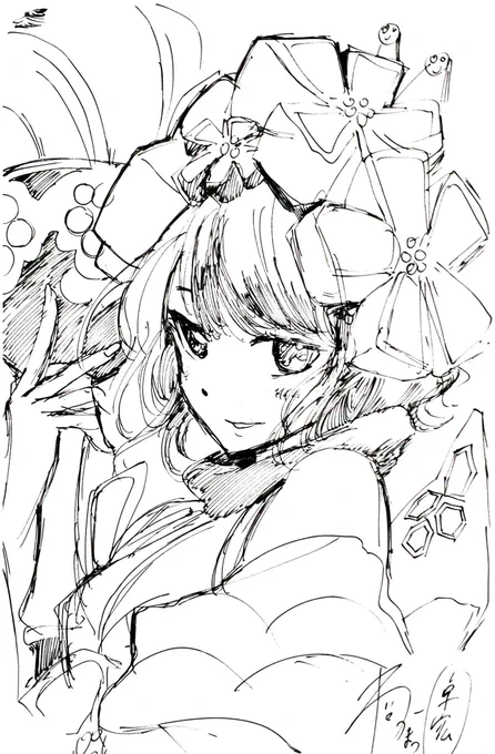野田先生のリクエスト
FGOの北斎ちゃん。
リクエスト落書き一発目。
アナログ楽しいね(*'ー`*)
リクエスト貰えれば時間あるときに描いていこうかな。 