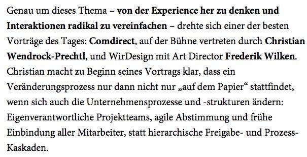 wirdesign's tweet photo. "Experience wird zur Marke": Vier Thesen zum Branding der Zukunft - Rückblick auf die @TYPOBER und den Vortrag #comdirect & #wirDesign https://t.co/RXtJHqPLm1 https://t.co/iwbnbwBqCh