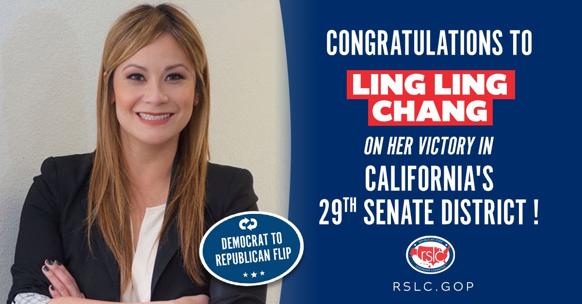 GOPLegislators's tweet photo. Huge state legislative flip in California last night with the successful recall of Josh Newman. Congratulations to @LTwoC on her hard fought victory! Republicans in California sent a message that they will not tolerate the regressive gas tax. #CApolitics https://t.co/NPVEnscM5Z https://t.co/TJmtbw4TA0