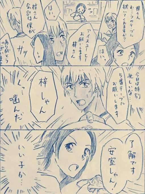 なんか忙しそうなポアロ組の漫画。
描いといてあれだけどポアロはバタバタしなさそう。 