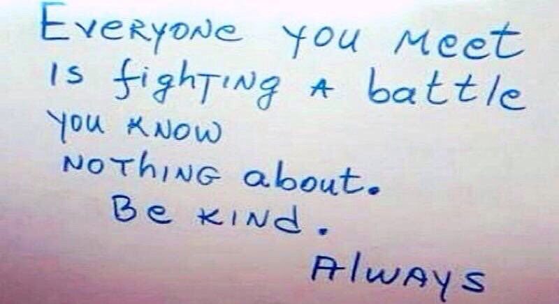 DavidGeurin's tweet photo. You can never go wrong with kindness because you never know. How we treat others makes all the difference. https://t.co/9gCgwvC99t