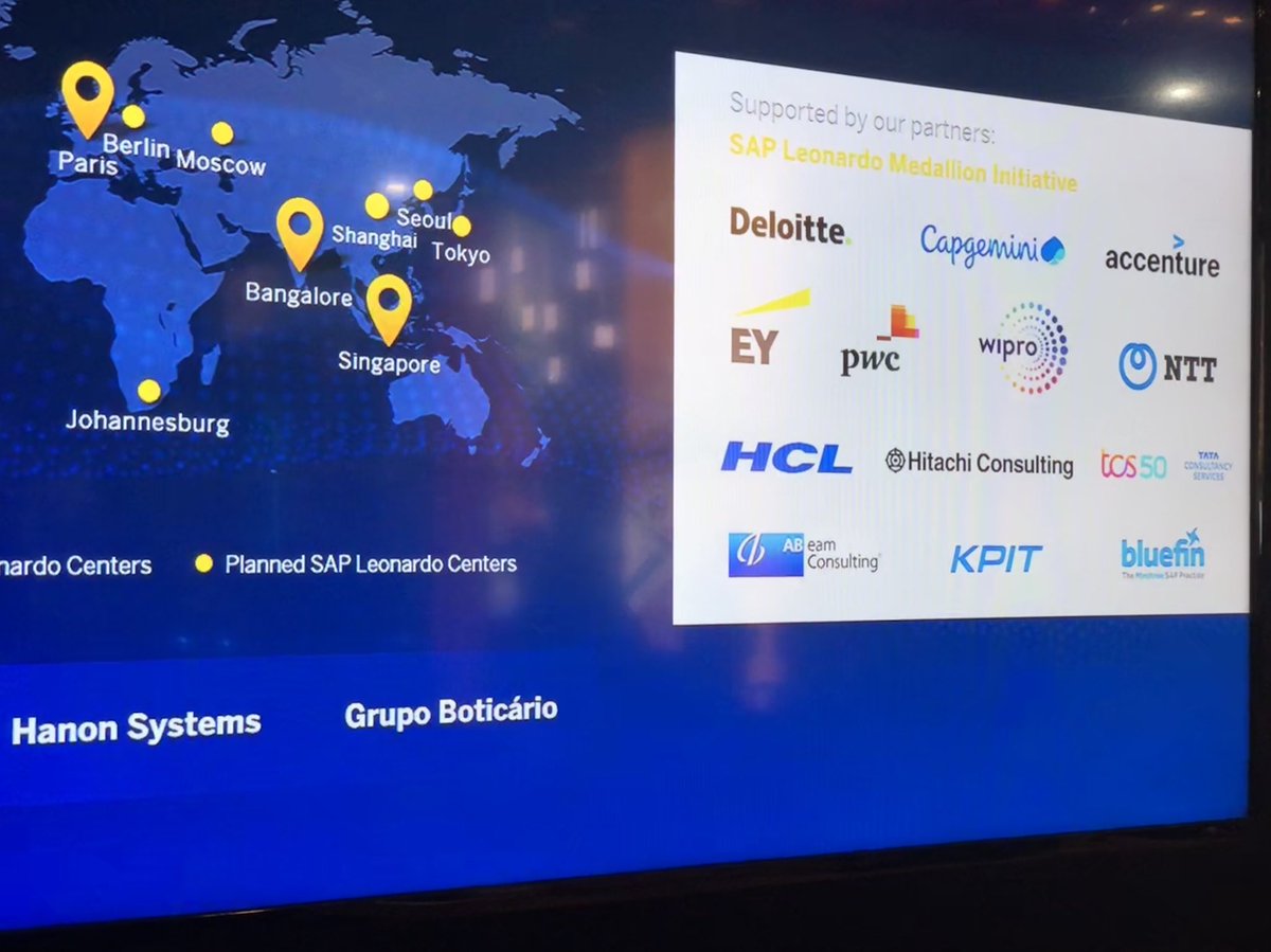 callaghan001's tweet image. Proud to have @Bluefin_SAP announced as one of the first @SAPLeonardo #Medallion partners today @SAPPHIRENOW - awesome program and looking forward to the next steps! #AutomatedEnterprise