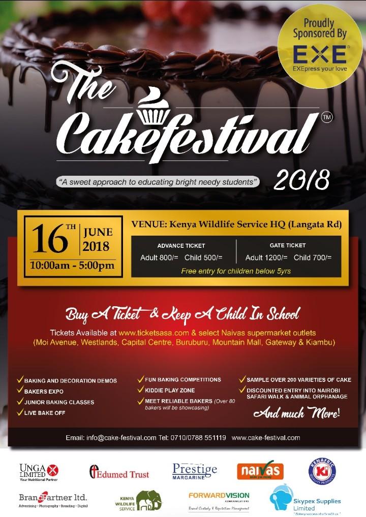 muzikikenya's tweet photo. Tickets to the Cake Festival 2018 are now available at the listed Naivas Supermarkets &amp; @ticketsasa @Cakefestivalke #CakeFestival2018 https://t.co/XztWbDJxYK