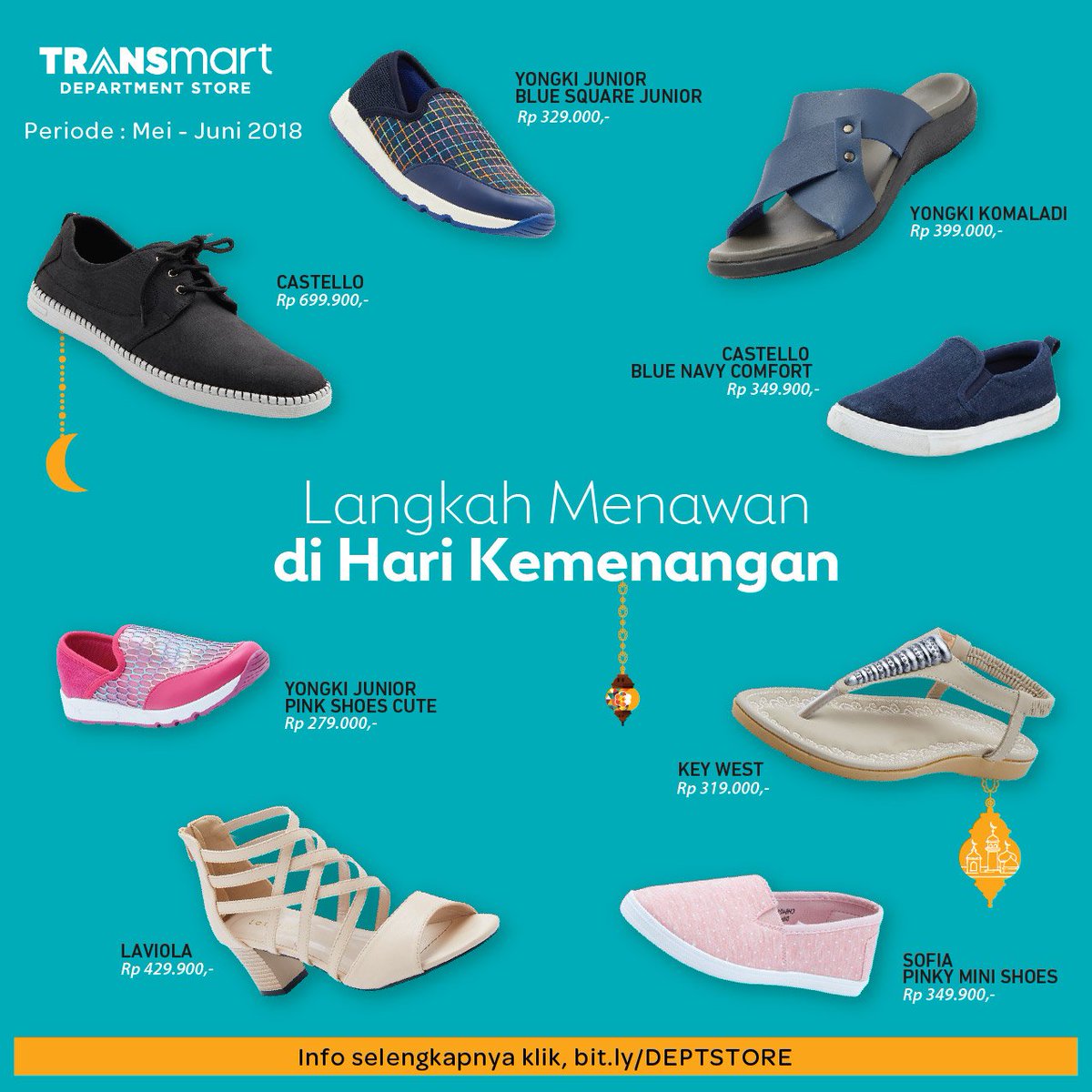 Transmart_IND's tweet photo. Siap melangkah dengan nyaman nan menawan di Hari Kemenangan nanti dengan aneka koleksi sandal dan sepatu di #TransmartDeptStore. Pilih dari sekarang yang jadi favorit Anda dan keluarga, lihat lengkap ragam pilihannya di https://t.co/I1FEB6XslA #SambutLebaran https://t.co/kTRLnWcwPX
