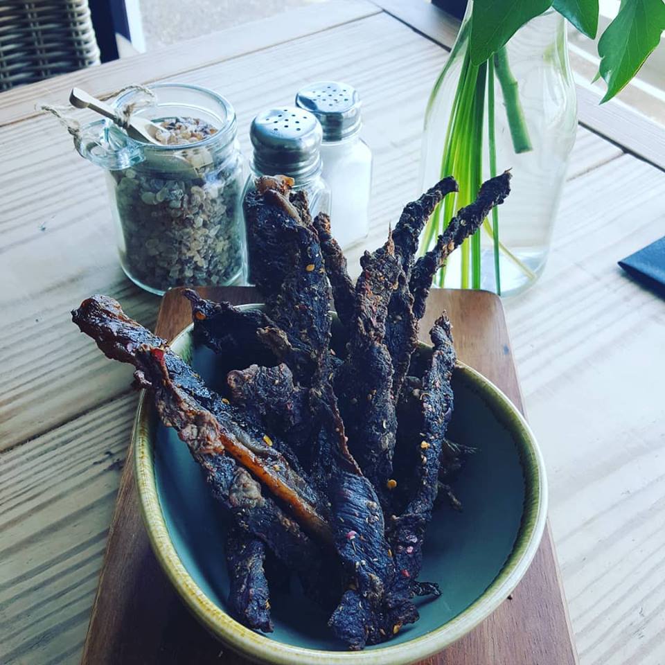 Destination_Zim's tweet photo. Let's snack A flavor of Chilli #biltong @thebantuchef #ChefRay #VisitZimbabwe https://t.co/p2Q09RHzMX