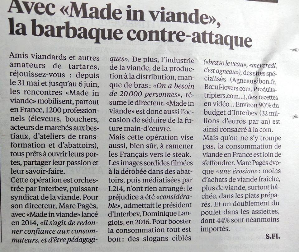 CathHelayel's tweet image. Quand #Interbev dépense 32 millions pour sa com 😱😱
Ferait mieux de les reverser aux #éleveurs qui vivent sous perfusion depuis des années (et @L214 et les #véganes ne sont pas responsables de ce fait) pour les aider à se reconvertir vers le végétal 🤔🥒🌶️🍆🥑🍅🥦🍉🍓🍒🍒🍎🍇