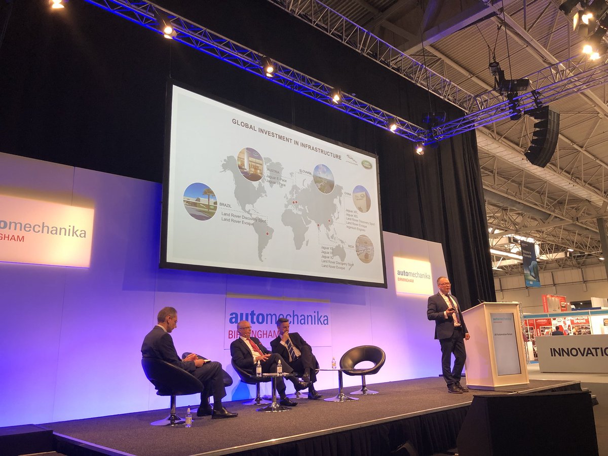 peterpesl's tweet photo. Automotive tech &amp; innovation is vital for UK and Austria plays an important role as pointed out by Jaguar Land Rover at #AutomechanikaBM2018 https://t.co/4QiXUqGAxA