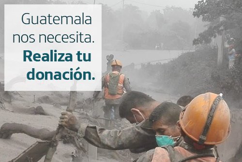 VolunTelefonica's tweet photo. ¡Guatemala nos necesita! Desde Voluntarios Telefónica te proponemos realizar una donación para ayudar a los damnificados por la erupción del volcan de Fuego. La recaudación servirá para ayudar directamente a más de 1.000 personas. Dona en: https://t.co/iulPAejWs5 https://t.co/2rjNqpN1kt