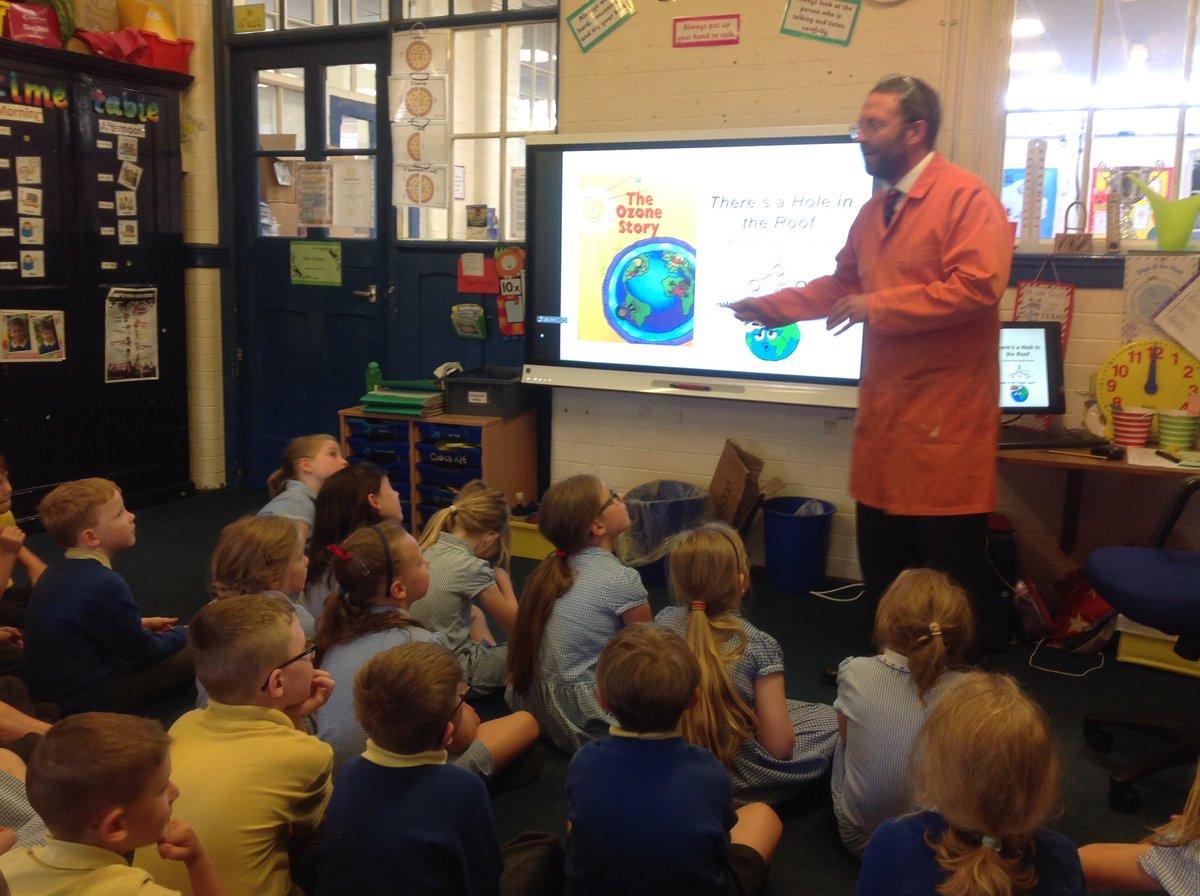 Dr Vaughan came in to talk to us about science this afternoon, we learnt about his work on the ozone...