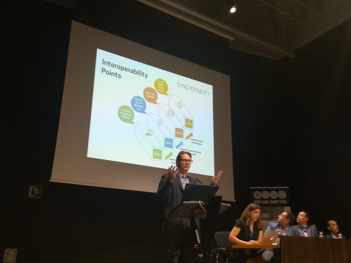. <a href="/brynskov/">Martin Brynskov</a> presenting the instruments towards interoperability for #IoT and #smartcities. <a href="/SyncCityIoT/">SynchroniCity</a> <a href="/OrganiCity_eu/">OrganiCity</a> <a href="/IoT_euLSP/">IoT European LSP Programme</a> #IoTWeek2018 #IOT4SCC