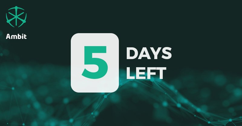 5 days left before the Main Sale ends. Find out more about us ambitmining.io
#AmbitMining #Blockchain #MiningFarm #CryptoMining #Cryptocurrency #BlockchainTechnology #ICO #ICOs #Mining