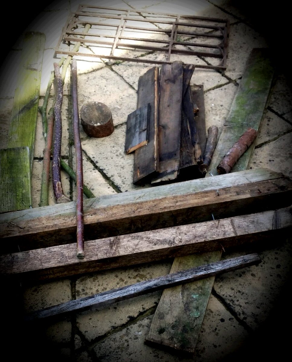 uraplank's tweet photo. Collected some wood and iron window frames from Grandad  Not sure what to make yet! Any idea's? https://t.co/m6l8fqkMIT