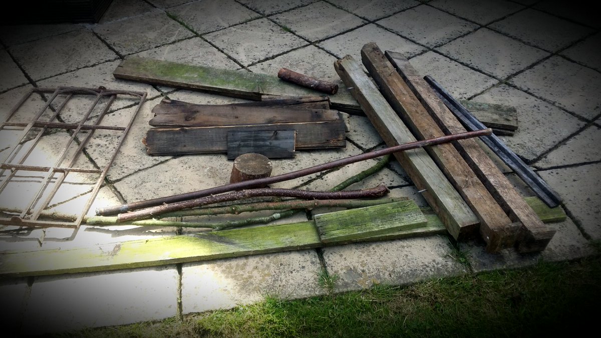 uraplank's tweet photo. Collected some wood and iron window frames from Grandad  Not sure what to make yet! Any idea's? https://t.co/m6l8fqkMIT