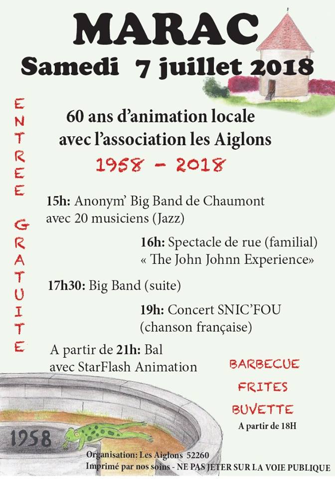 Le 7 juillet prochain, la dynamique association « Les Aiglons » de #Marac 💒#HauteMarne fêtera ses 60 bougies dans la joie et la bonne humeur ! Elle compte sur votre présence afin de partager cet agréable moment, venez nombreux !.. #PaysDeLangres