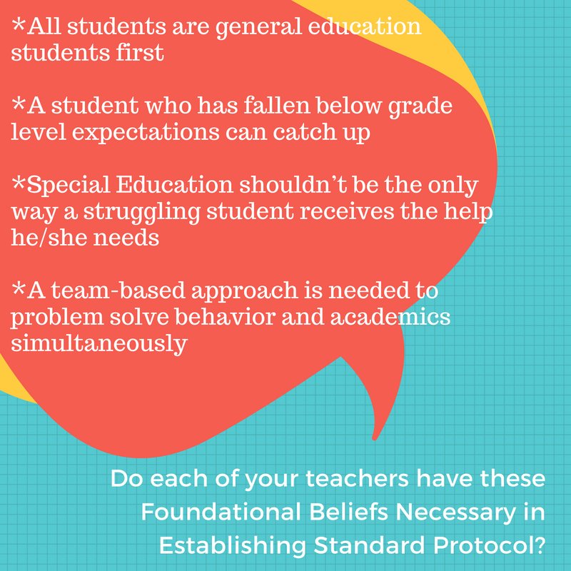 In order for standard treatment protocol approach to be effective, it is critical that adults in the building understand &amp; embrace a growth mindset about LEARNING &amp; hold to the following beliefs, which are foundational for a standard treatment protocol approach to interventions