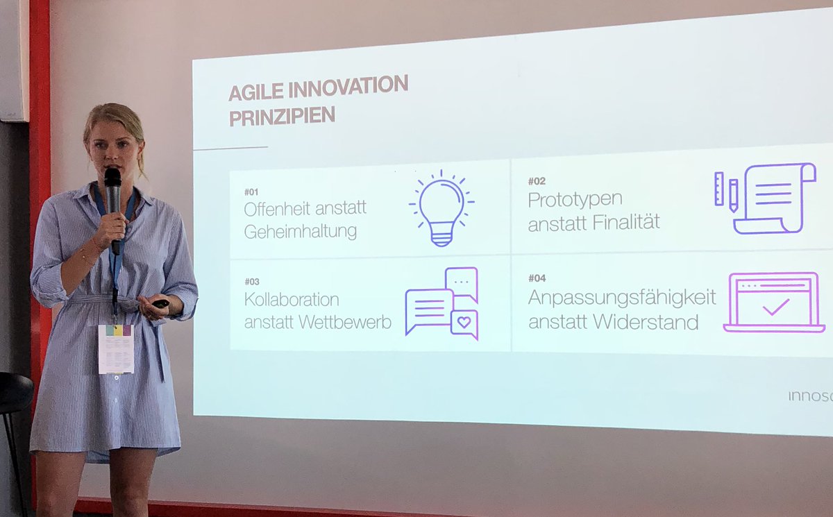 Dan_Krow's tweet photo. @AntjeLoeper von @innosabi spricht im @sparkassen_hub über #agilePrinzipien als Basis für erfolgreiche Produktentwicklung und Zusammenarbeit auch im #banking. #innovationDay #testercommunity #Prototyping #MVP https://t.co/uGxWVksft4