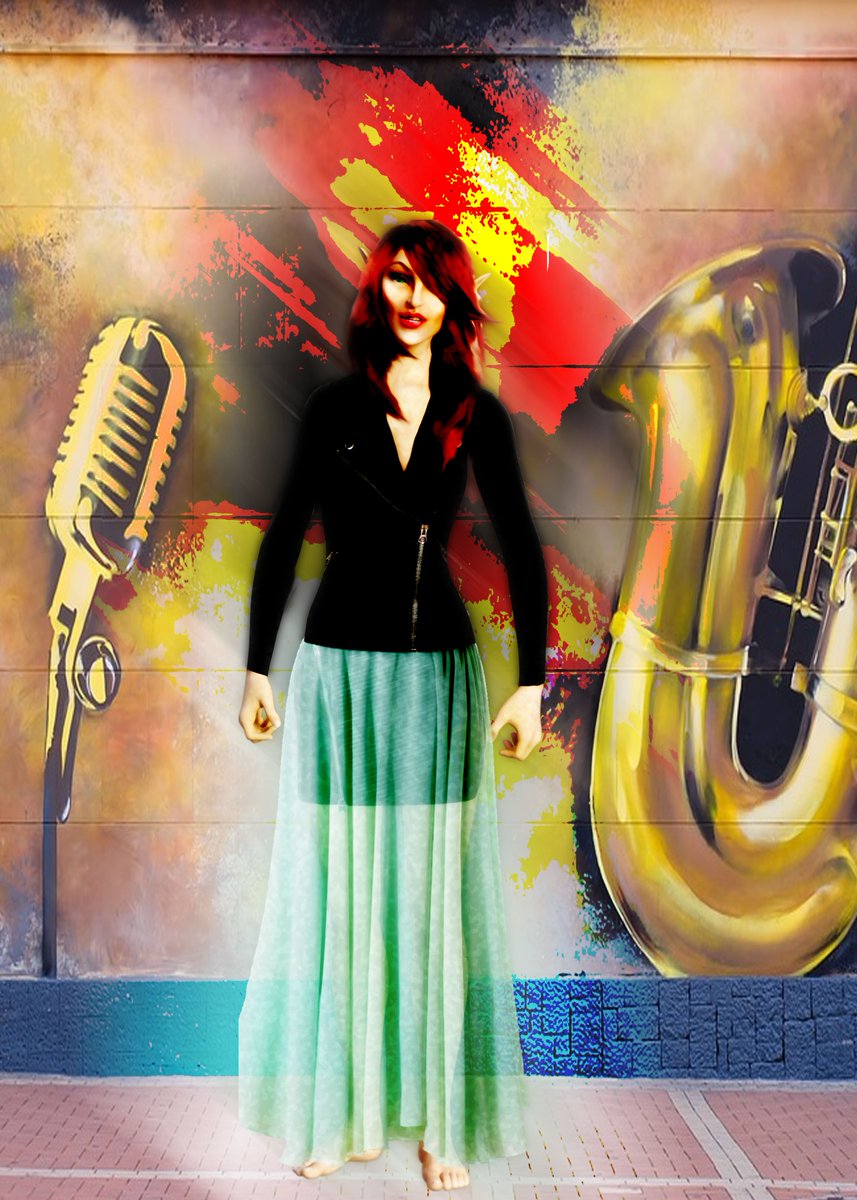 ThisRocket's tweet image. From 3D Daz Studio Model 
to
Photoshop Manipluated Poster 
#Art #photoshop_edit