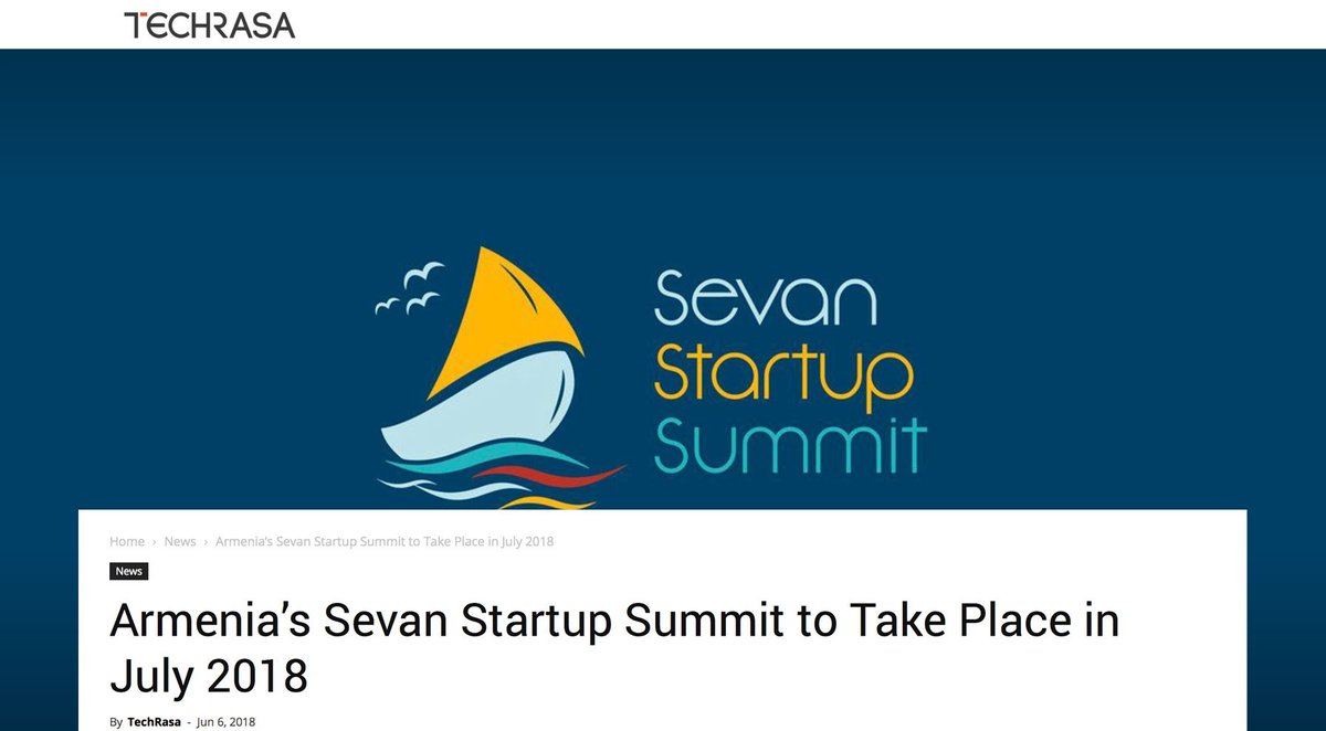 TechRasaCom's tweet photo. Armenia’s Sevan Startup Summit to Take Place in July 2018 https://t.co/9xof4f0FUo via @TechRasaCom @Sstartup_summit #Armenia #Startups https://t.co/TXDMsZD6DT