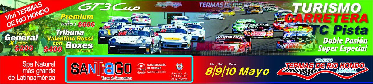 ViviTermas's tweet photo. 🏁Imperdible finde semana 🏁
8, 9 y 10 de Mayo 🆃🆄🆁🅸🆂🅼🅾 🅲🅰🆁🆁🅴🆃🅴🆁🅰 y TC Pista en el Autódromo Internacional de #TermasDeRíoHondo 🛣
Te esperamos✅ https://t.co/h5UJtSPD22