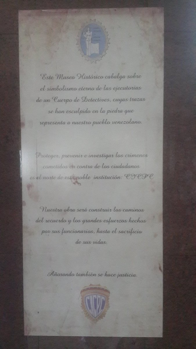 CicpcAcervo's tweet image. Prosa como guardian del museo historico cicpc autor ORLANDO MEDINA