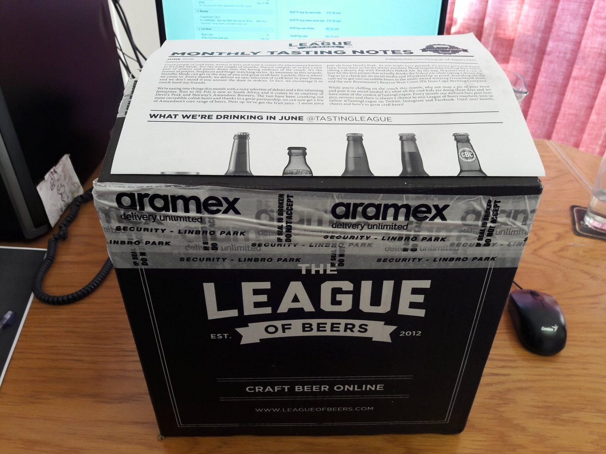 The best day of the month has arrived! The day a box of beer arrives at my doorstep and brightens the work day.

There is a special fathers day offer on the mixed case TODAY. R299 for a one-off or R270 for the first month of a 12 month subscription. Do it!
yuppiechef.com/mixedcase.htm